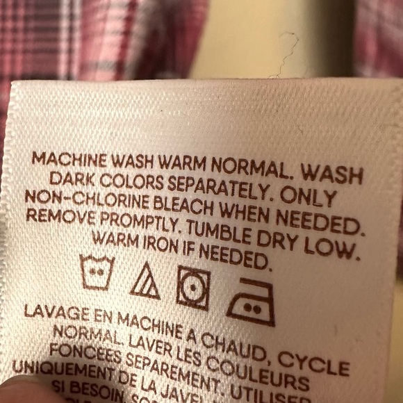 Land’s End Blake Shelton Red/Gray Plaid Button Down Flannel Shirt Size Large - Picture 7 of 10